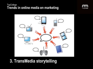 3. TransMedia storytelling TopCollege Trends in online media en marketing 