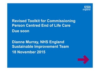 Transforming End of Life Care in Acute Hospitals AM Workshop 5: Summary ...