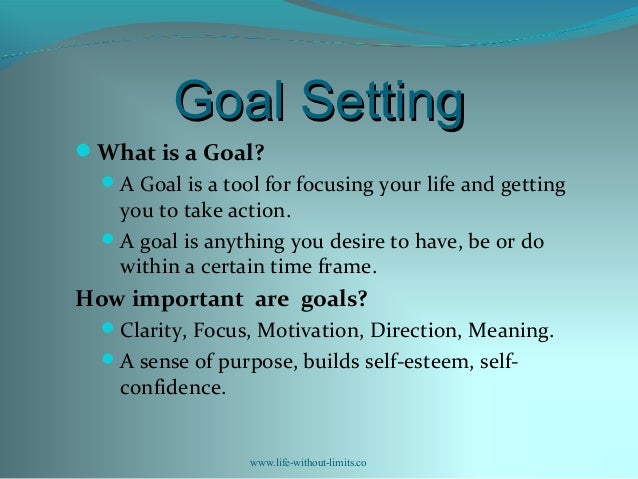 Workshop 6 SMART goal setting for stress reduction