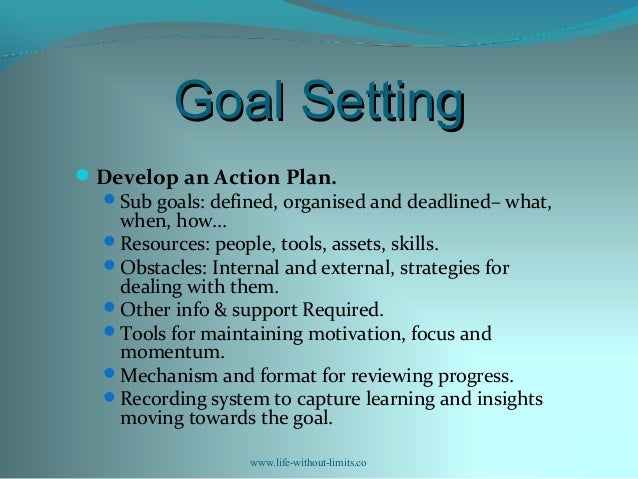 Workshop 6 SMART goal setting for stress reduction