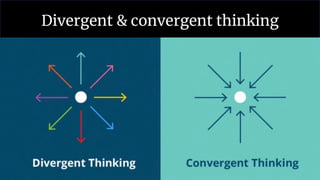 Divergent & convergent thinking
 