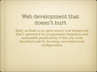 Workshop Ruby on Rails dia 1 ruby-pt