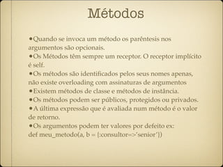 Workshop Ruby on Rails dia 1 ruby-pt