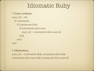 Workshop Ruby on Rails dia 1 ruby-pt