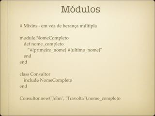 Workshop Ruby on Rails dia 1 ruby-pt