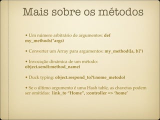 Workshop Ruby on Rails dia 1 ruby-pt