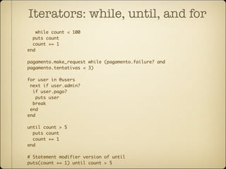 Workshop Ruby on Rails dia 1 ruby-pt