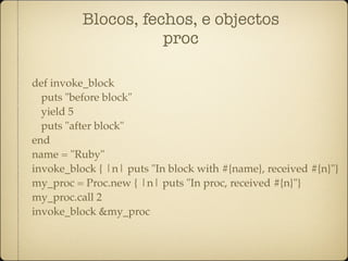 Workshop Ruby on Rails dia 1 ruby-pt