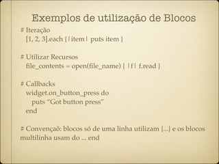 Workshop Ruby on Rails dia 1 ruby-pt
