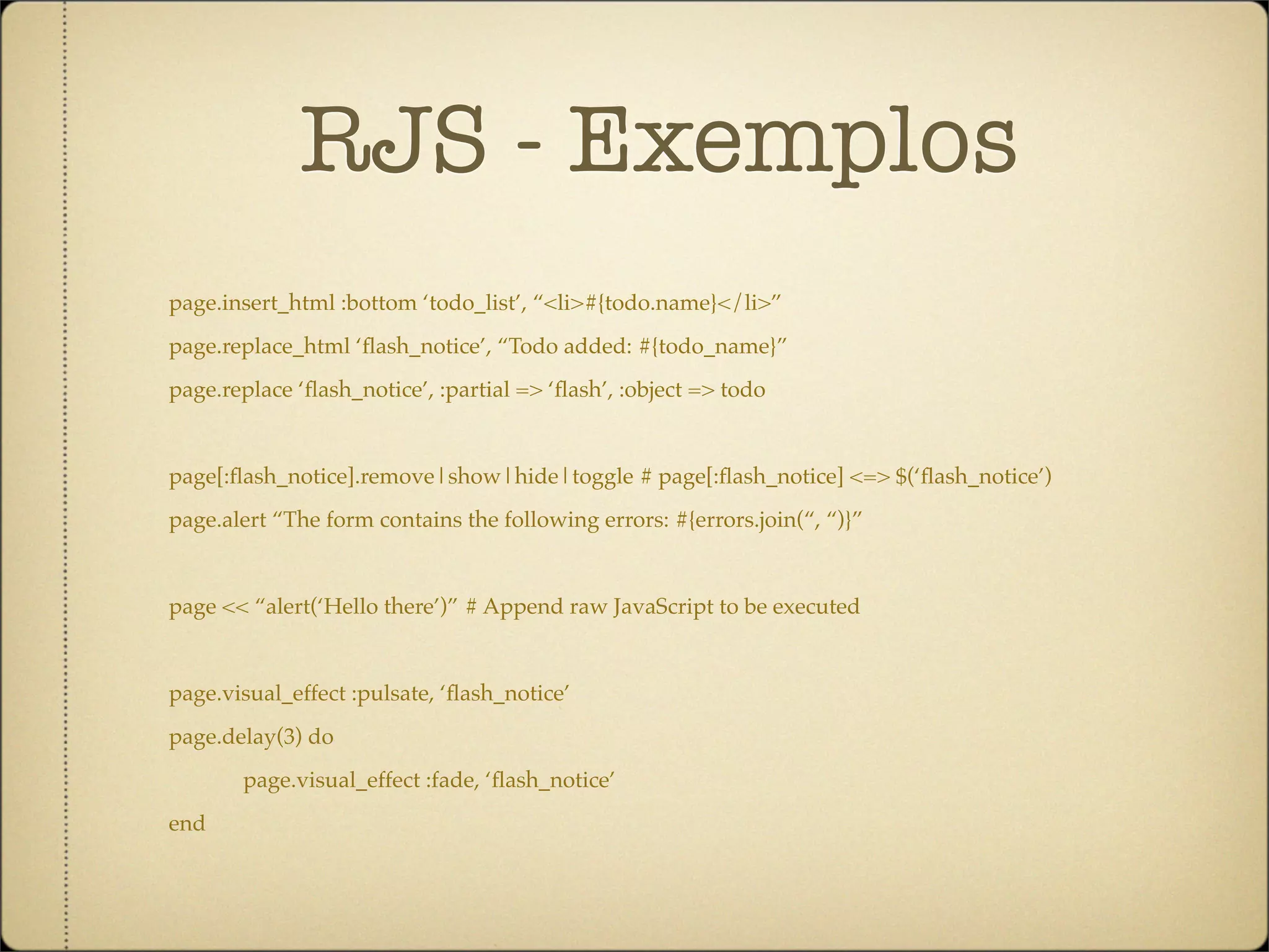 Workshop Ruby on Rails dia 2 ruby-pt