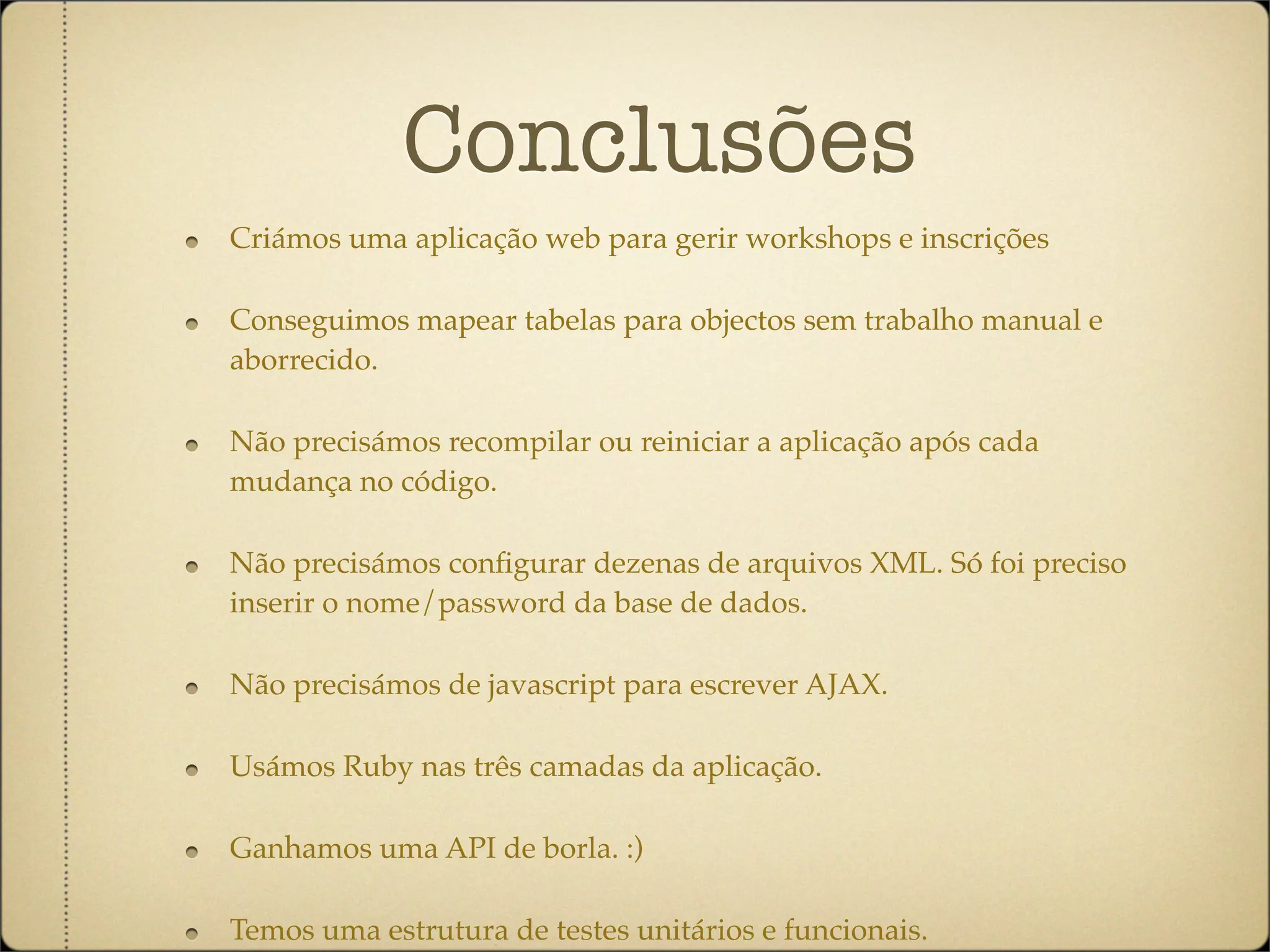 Workshop Ruby on Rails dia 2 ruby-pt