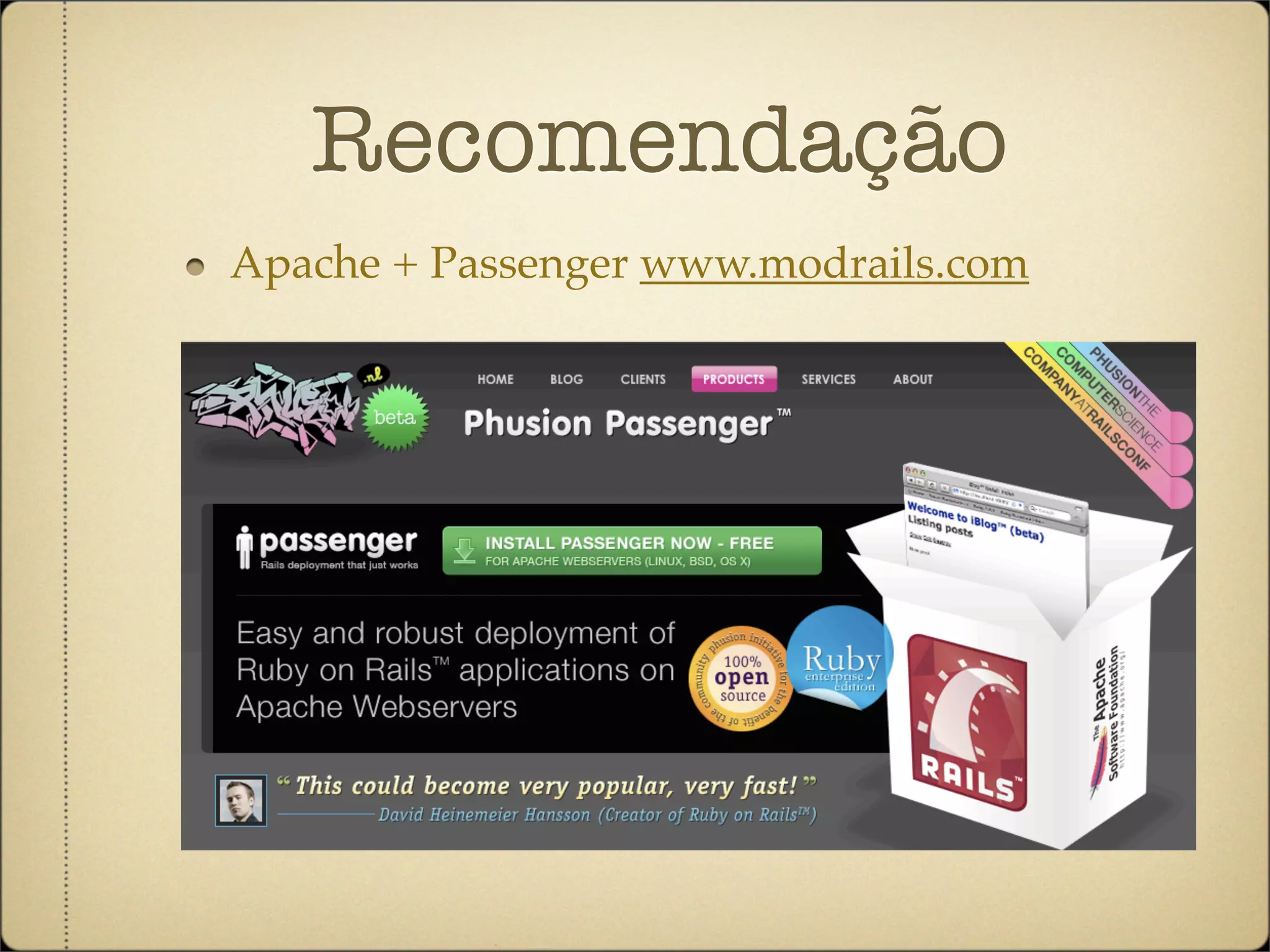 Workshop Ruby on Rails dia 2 ruby-pt