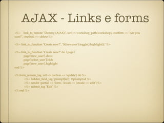 Workshop Ruby on Rails dia 2  ruby-pt