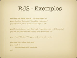 Workshop Ruby on Rails dia 2  ruby-pt