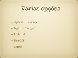 Workshop Ruby on Rails dia 2  ruby-pt