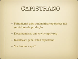 Workshop Ruby on Rails dia 2  ruby-pt