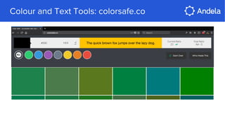 Colour and Text Tools: colorsafe.co
 