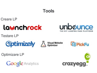 Tools
Creare LP
Testare LP
Optimizare LP
 