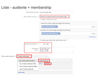 Liste - audiente + membership
 