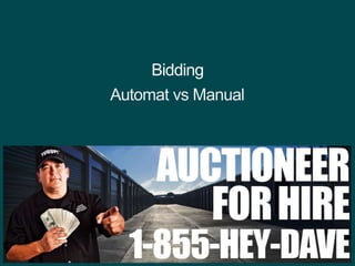 Bidding
Automat vs Manual
 