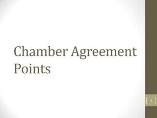 Chamber Agreement
Points
1

 