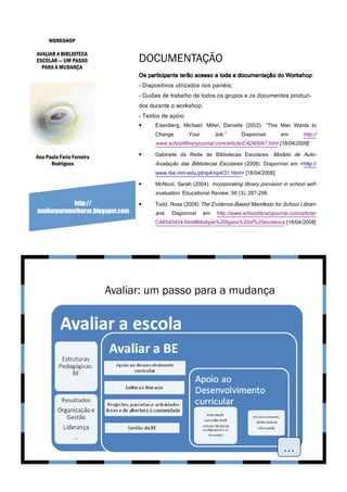 Workshop Auto-Avaliação BEs