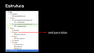 Estrutura
xml para telas
 