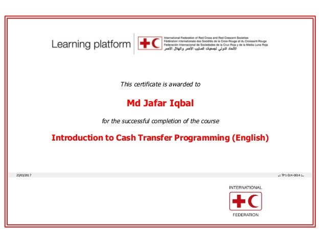 training certificates