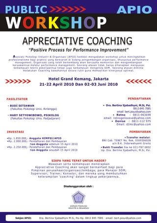 Workshop Appreciative Coaching