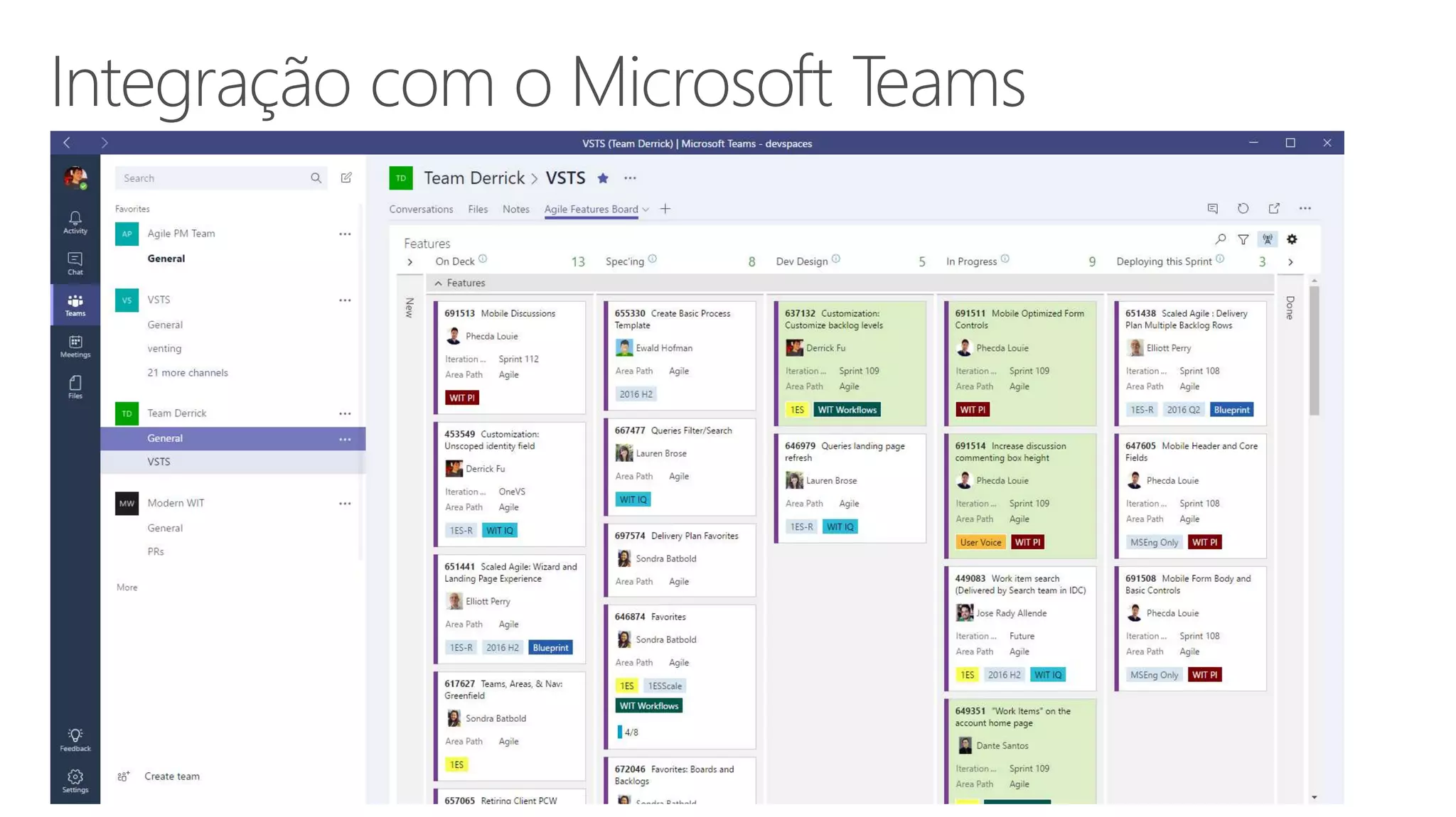 Integração com o Microsoft Teams 