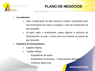 PLANO DE NEGÓCIOS 