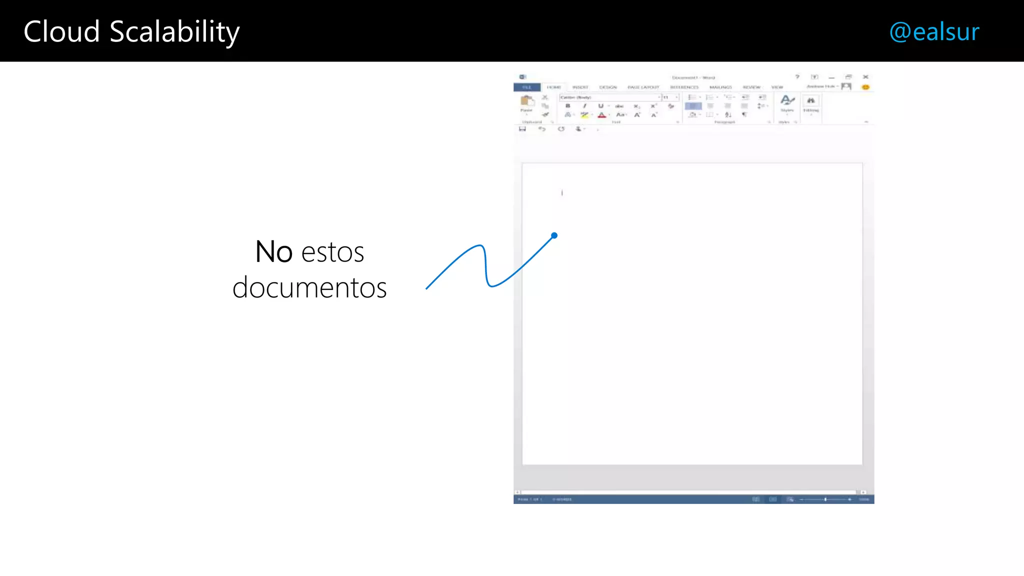 Cloud Scalability @ealsur
No estos
documentos
 