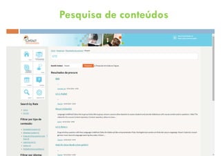 Pesquisa de conteúdos
 
