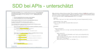 SDD bei APIs - unterschätzt

 