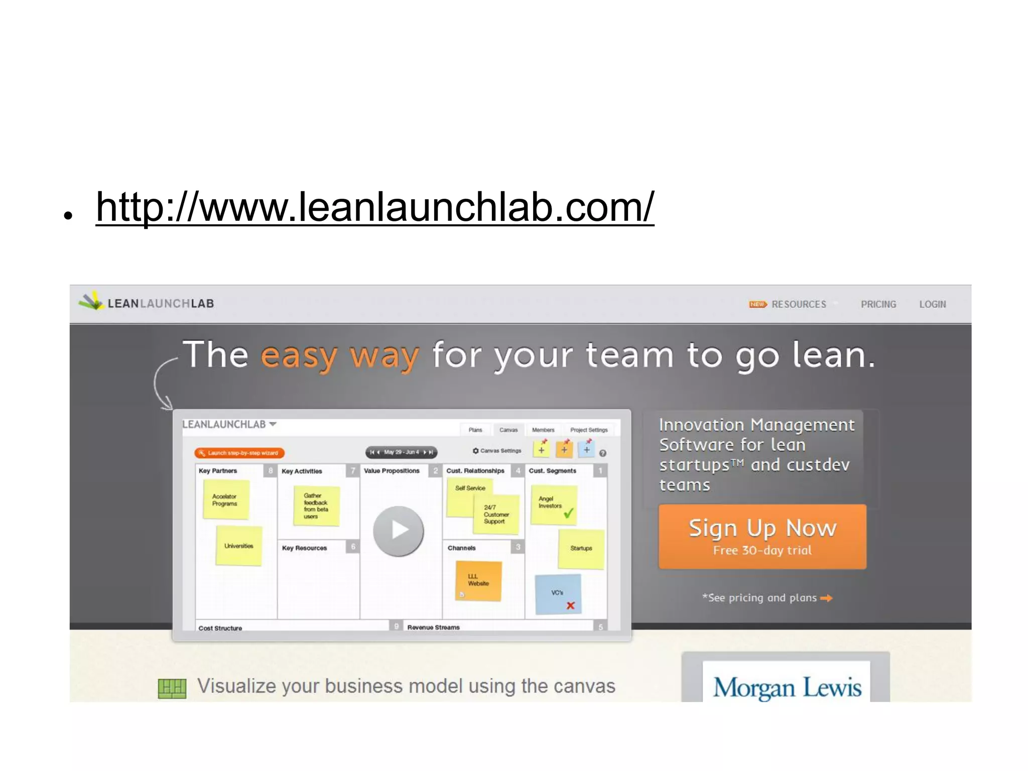 ●   http://www.leanlaunchlab.com/
 