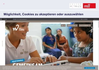 21
Möglichkeit, Cookies zu akzeptieren oder auszuwählen
 