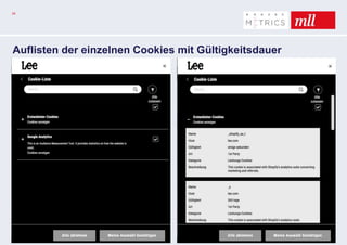 24
Auflisten der einzelnen Cookies mit Gültigkeitsdauer
 