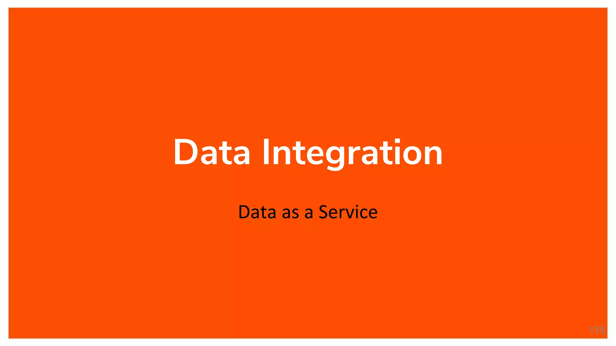 Data Integration Data as a Service 115 