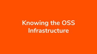 Knowing the OSS
Infrastructure
 