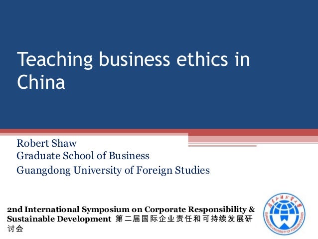 business ethics in China