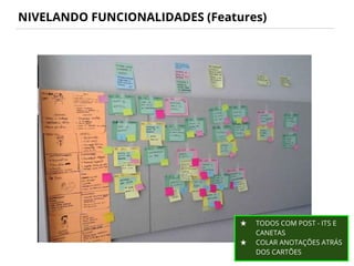 NIVELANDO FUNCIONALIDADES (Features)
★ TODOS COM POST - ITS E
CANETAS
★ COLAR ANOTAÇÕES ATRÁS
DOS CARTÕES
 
