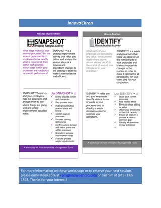 innovaChron\'s Workshop Catalog