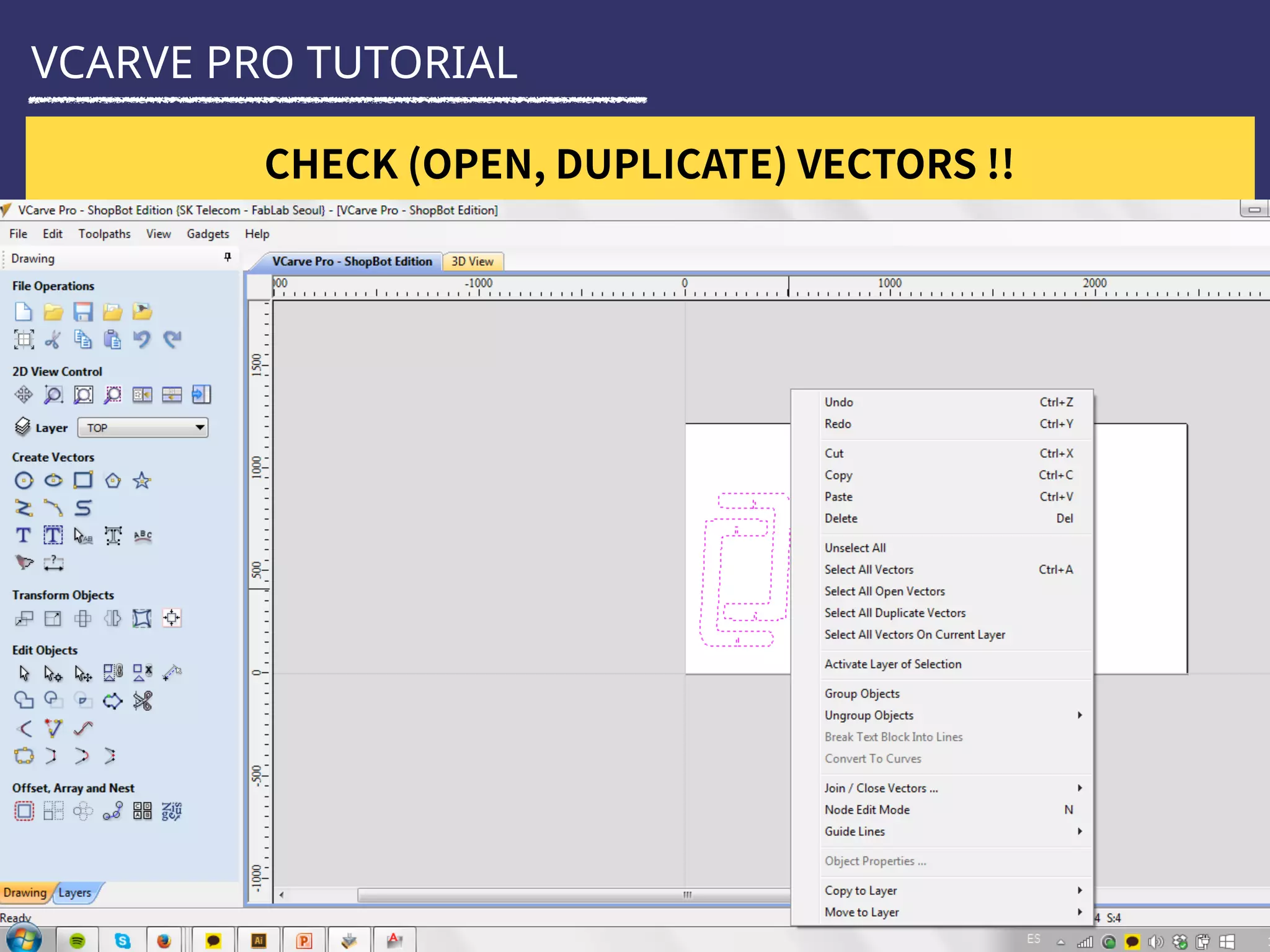 VCARVE PRO TUTORIAL
 