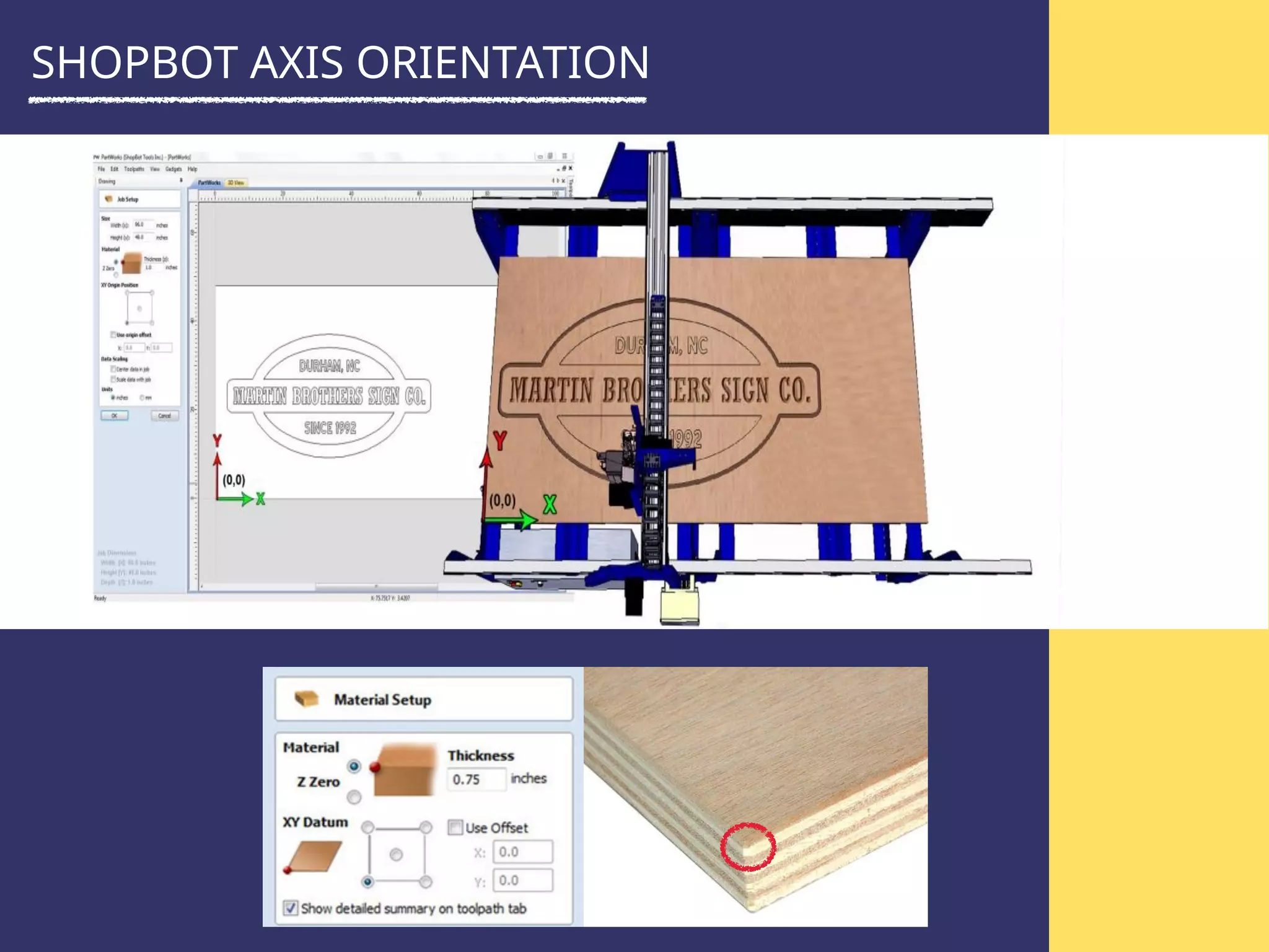 SHOPBOT AXIS ORIENTATION
 