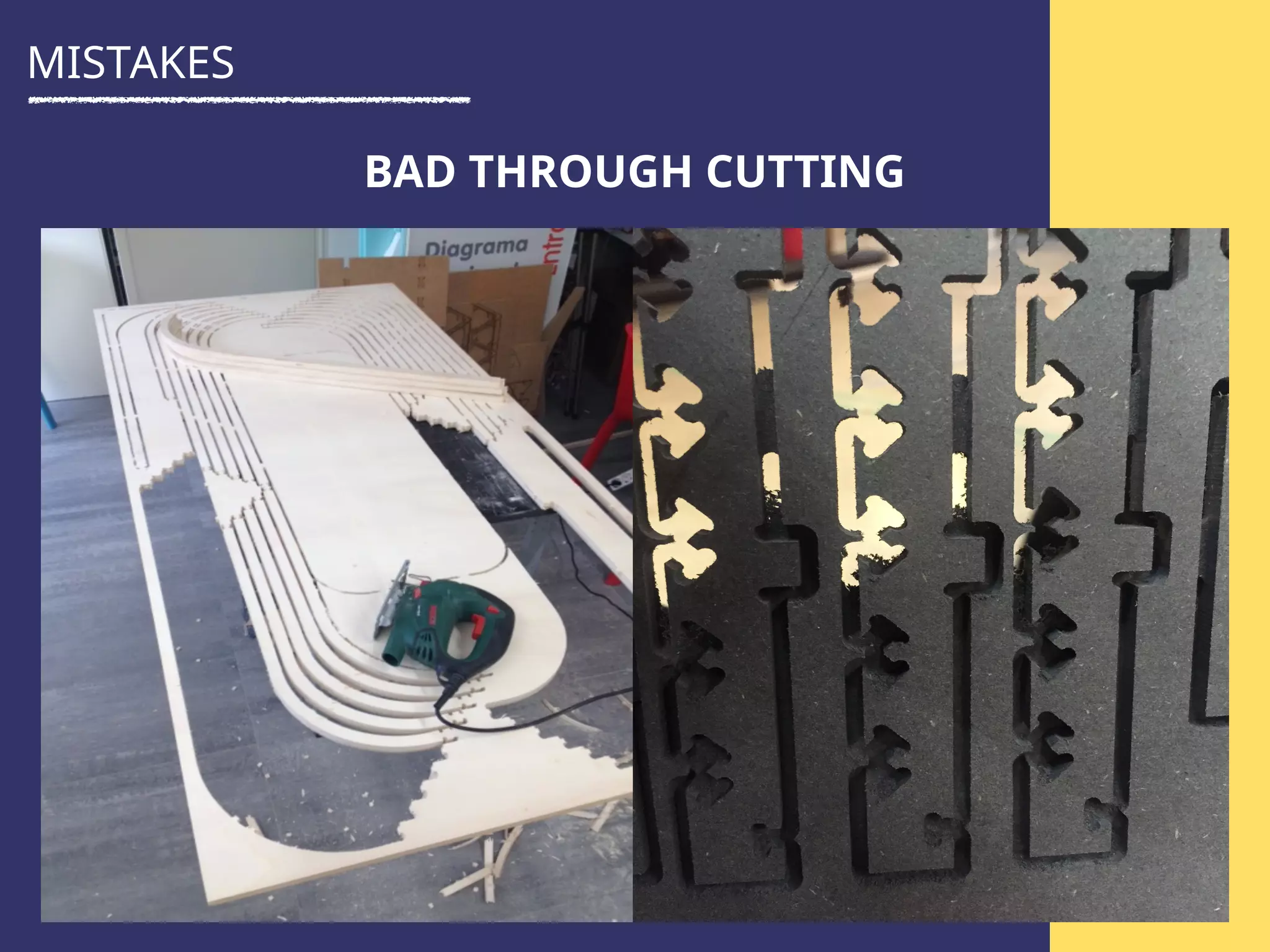 MISTAKES
BAD THROUGH CUTTING
 