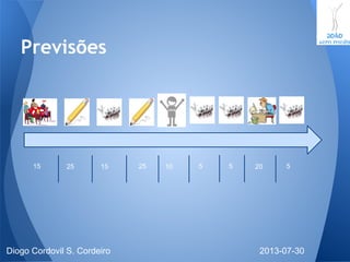 15 25 15 25 10 5 5 20 5
Previsões
2013-07-30Diogo Cordovil S. Cordeiro
 