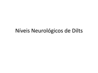 Níveis Neurológicos de Dilts
 