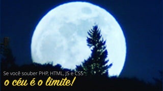 o céu é o limite!
Se você souber PHP, HTML, JS e CSS
 