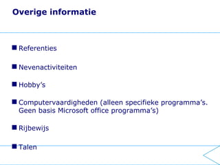 Workshop Cv Voor Werk 3 Daagse