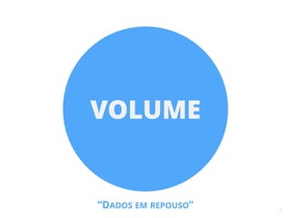 7
VOLUME
“DADOS EM REPOUSO”
 